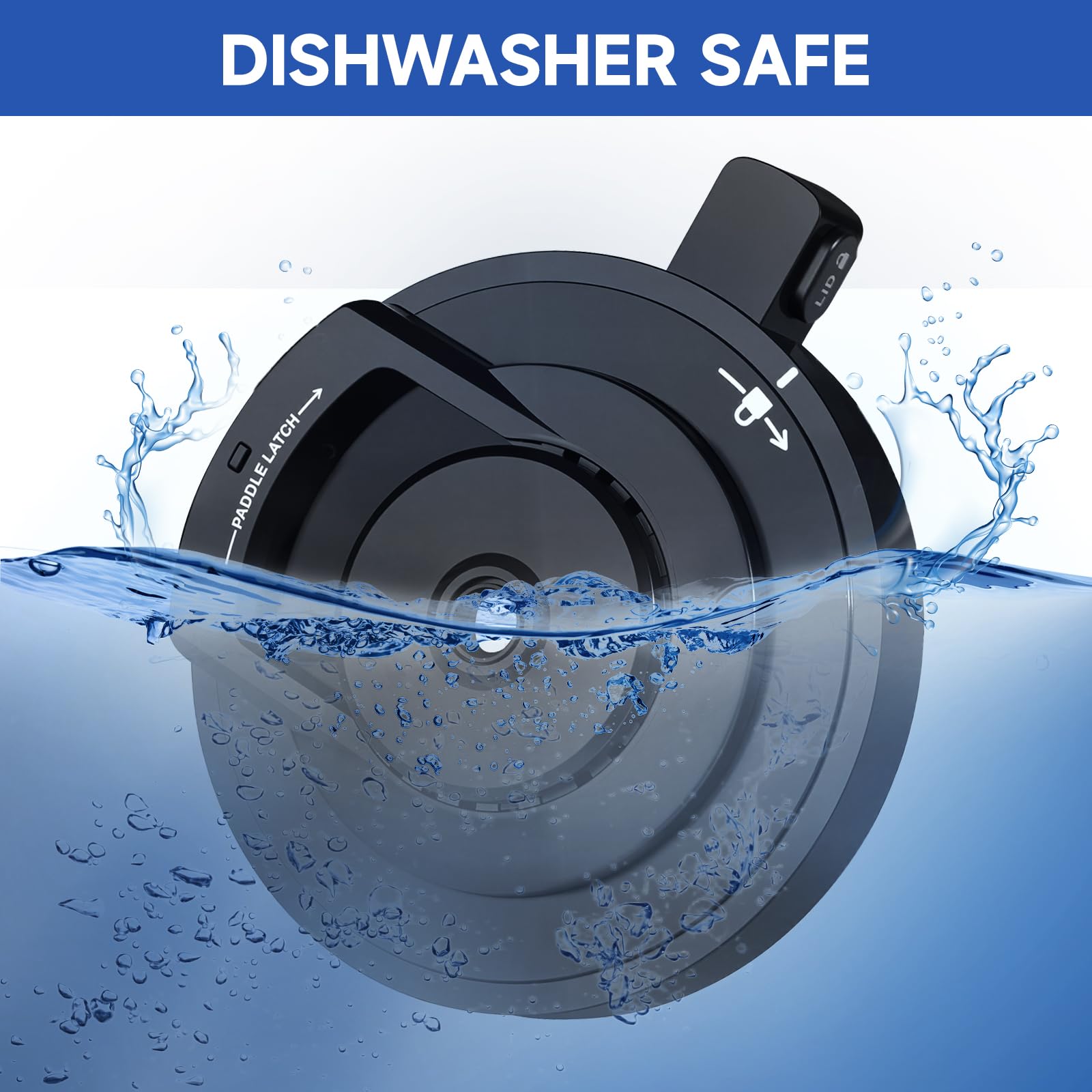 Psasrm NC500/NC501 outer bowl lid dishwasher-safe for easy cleanup.