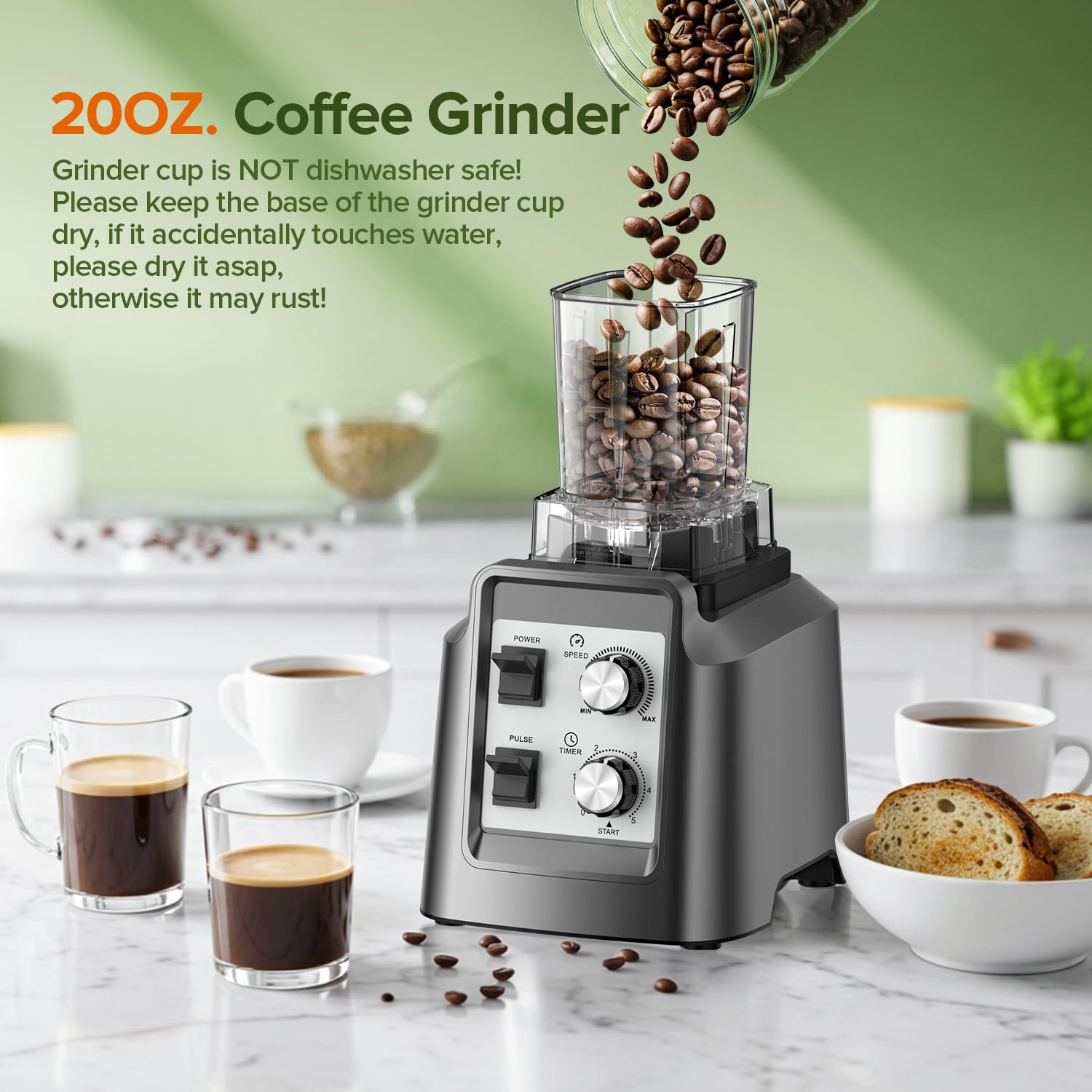 PSIIDAN blender 20oz grinder cup for coffee and spices.