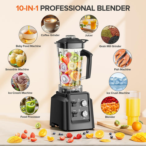 PSIIDAN Blender with 64-ounce pitcher for large batches