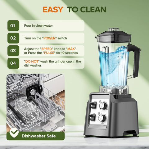PSIIDAN blender durable stainless steel blades for long-lasting use.