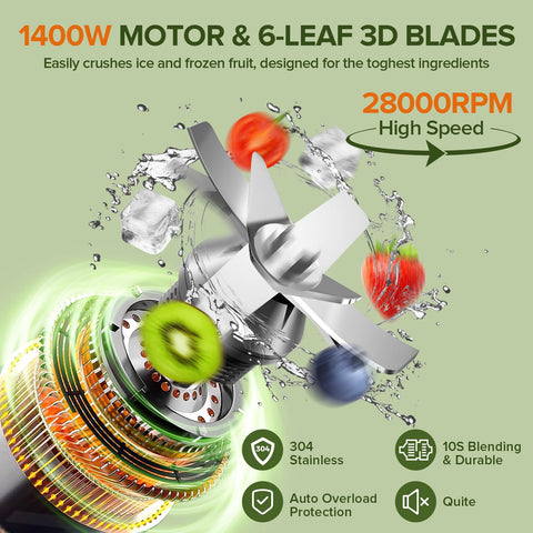 PSIIDAN blender crushing ice for silky frozen drinks.