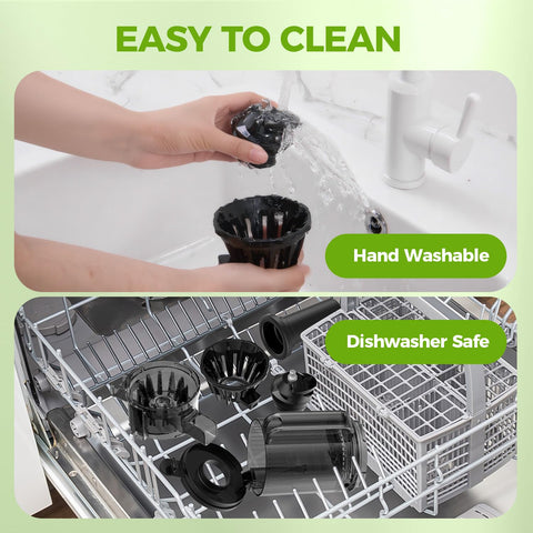 PSIIDAN juicer easy disassembly for quick cleaning after use.