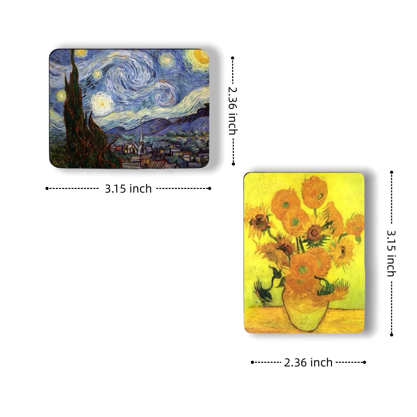 PSQIYMP van Gogh Almond Blossoms magnet decorates fridges while keeping notes reachable.