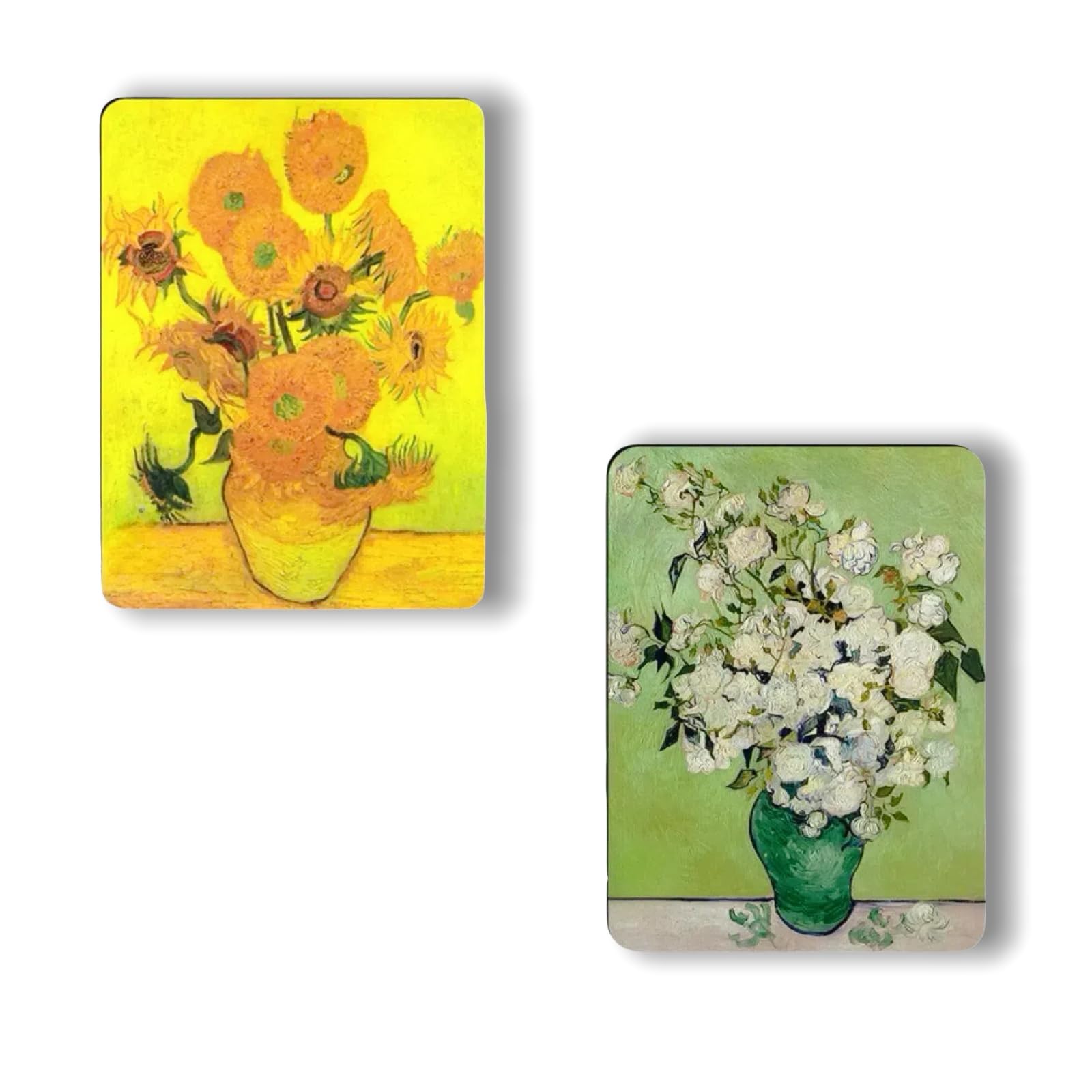 PSQIYMP van Gogh magnet set side view demonstrates strong magnetic hold.