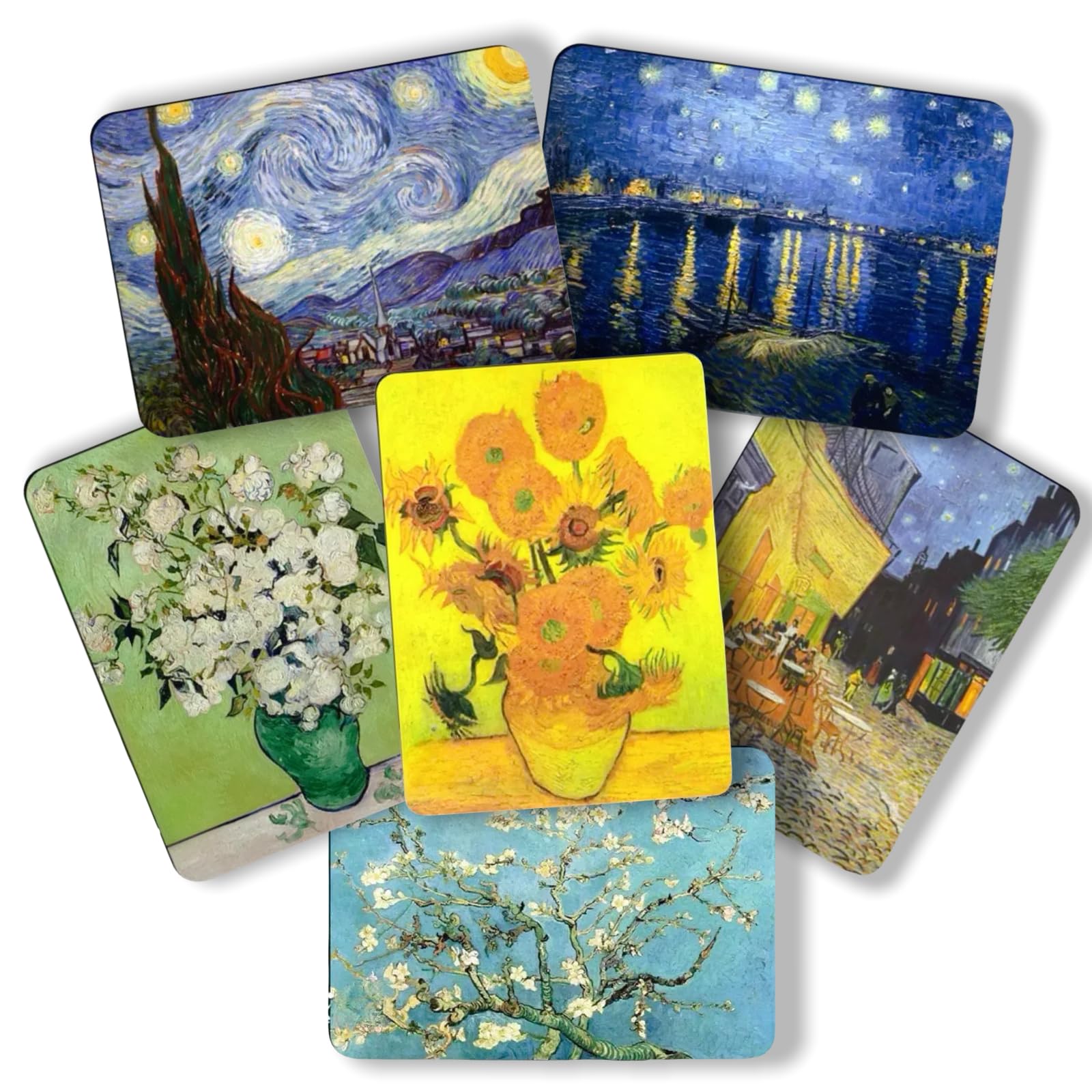PSQIYMP van Gogh Starry Night magnet brightens the fridge and holds reminders.