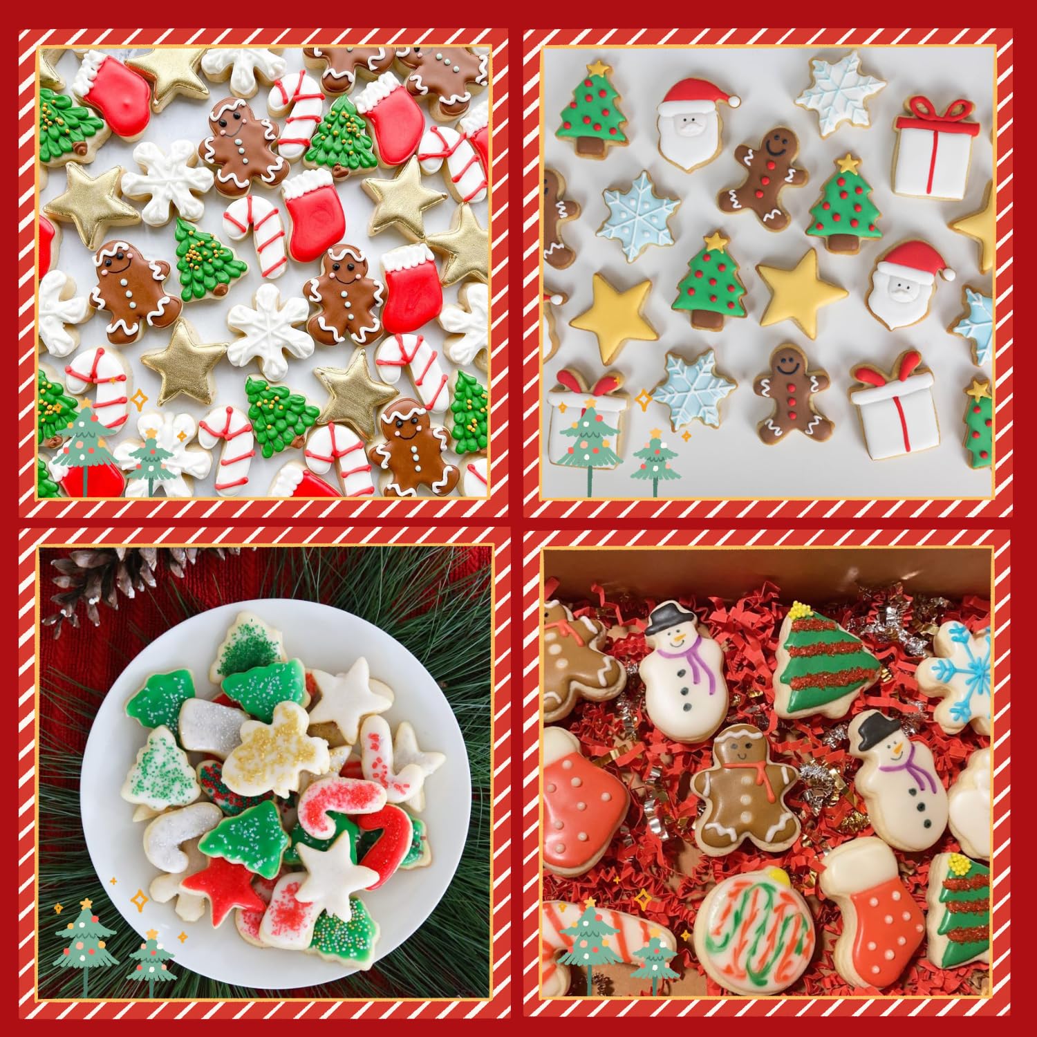 PTaizjjz Santa Claus cutter designs playful cookies for celebrations.