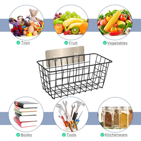 Ptinyiv grid-design baskets offer clear visibility and ventilation for stored items