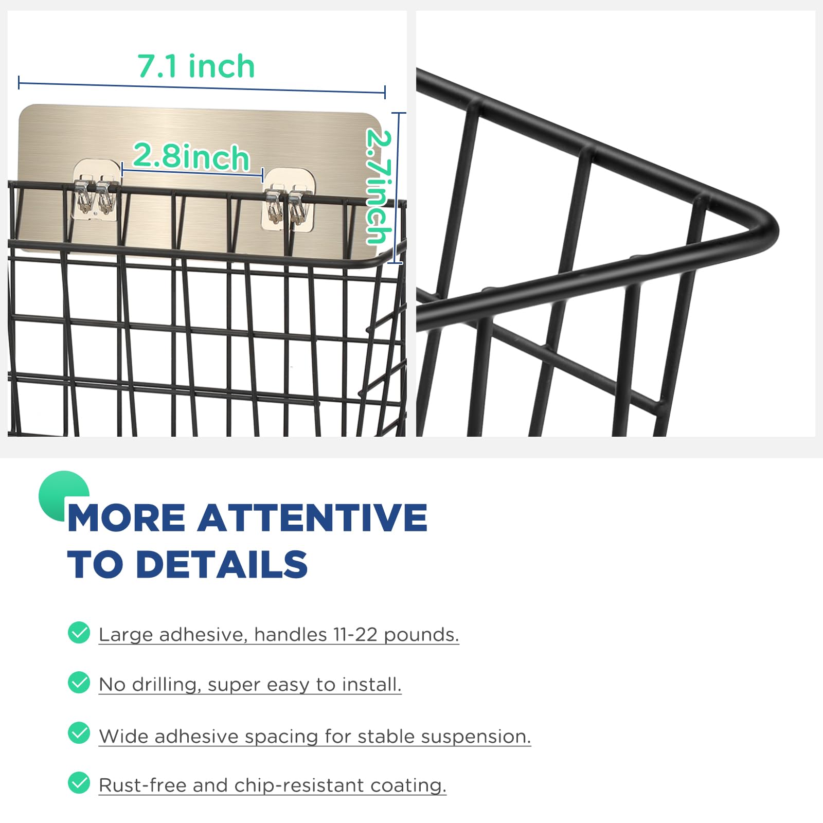 Ptinyiv wall-mounted storage saves counter space in kitchen and bathroom
