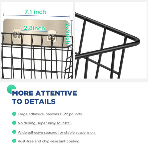 Ptinyiv wall-mounted storage saves counter space in kitchen and bathroom