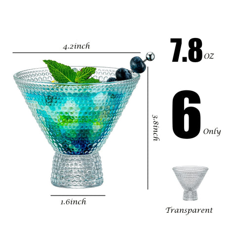 PTSTING martini glasses suit cocktails or desserts for versatile use.
