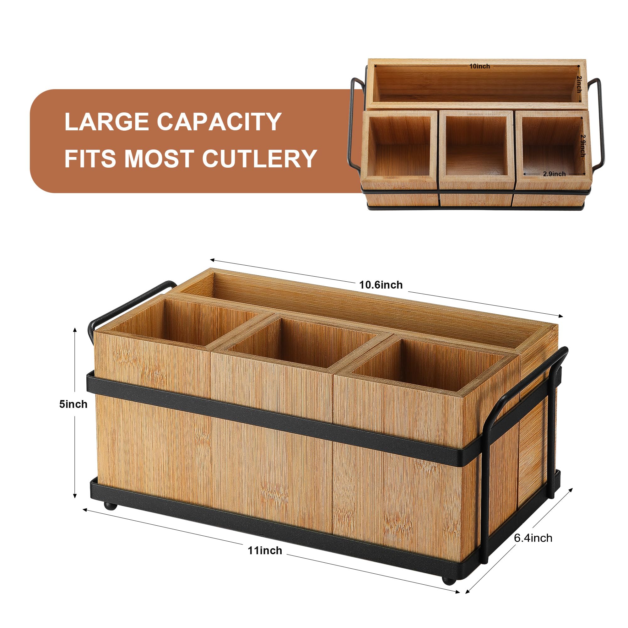 PTSTING napkin and plate organizer adds tidy surface space for daily dining.