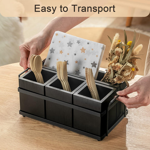 PTSTING multi-use organizer tidies kitchen, bathroom, or desk supplies.