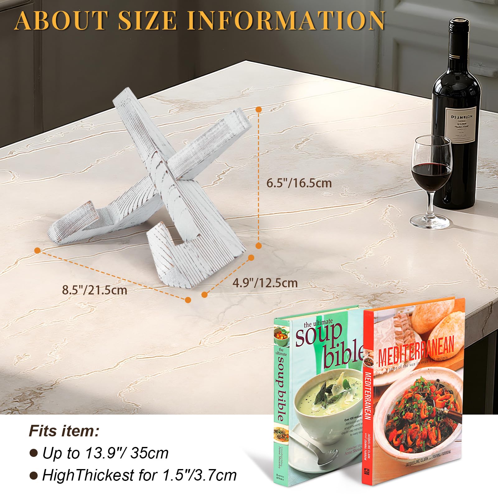 PUERSI wooden stand saving counter space with sturdy support