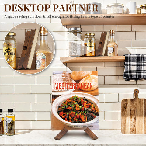 PUERSI cookbook stand tablet-ready design supports recipes and tablets.