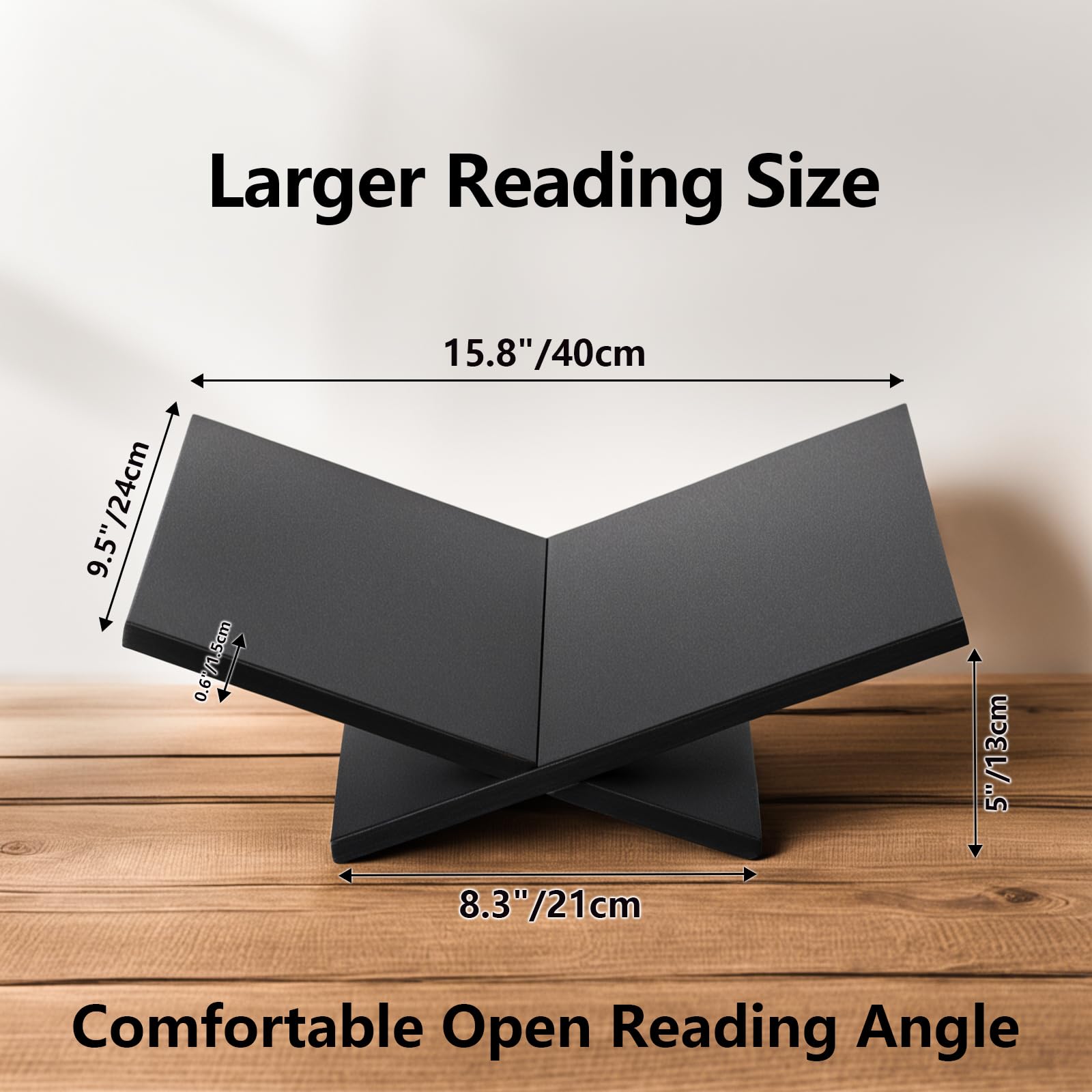 PUERSI open book stand in living room ready for decor