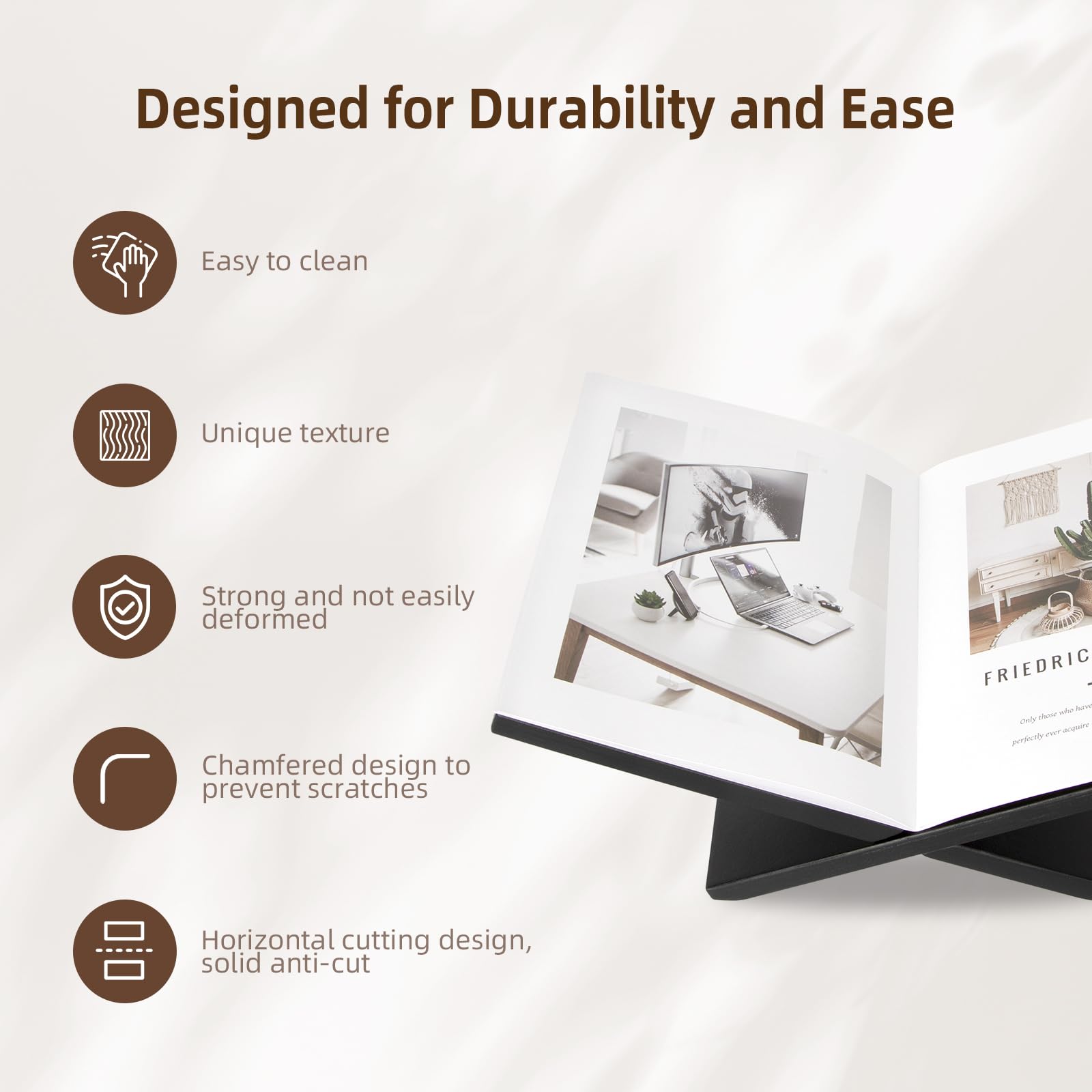 PUERSI open book stand open top display suitable for magazines