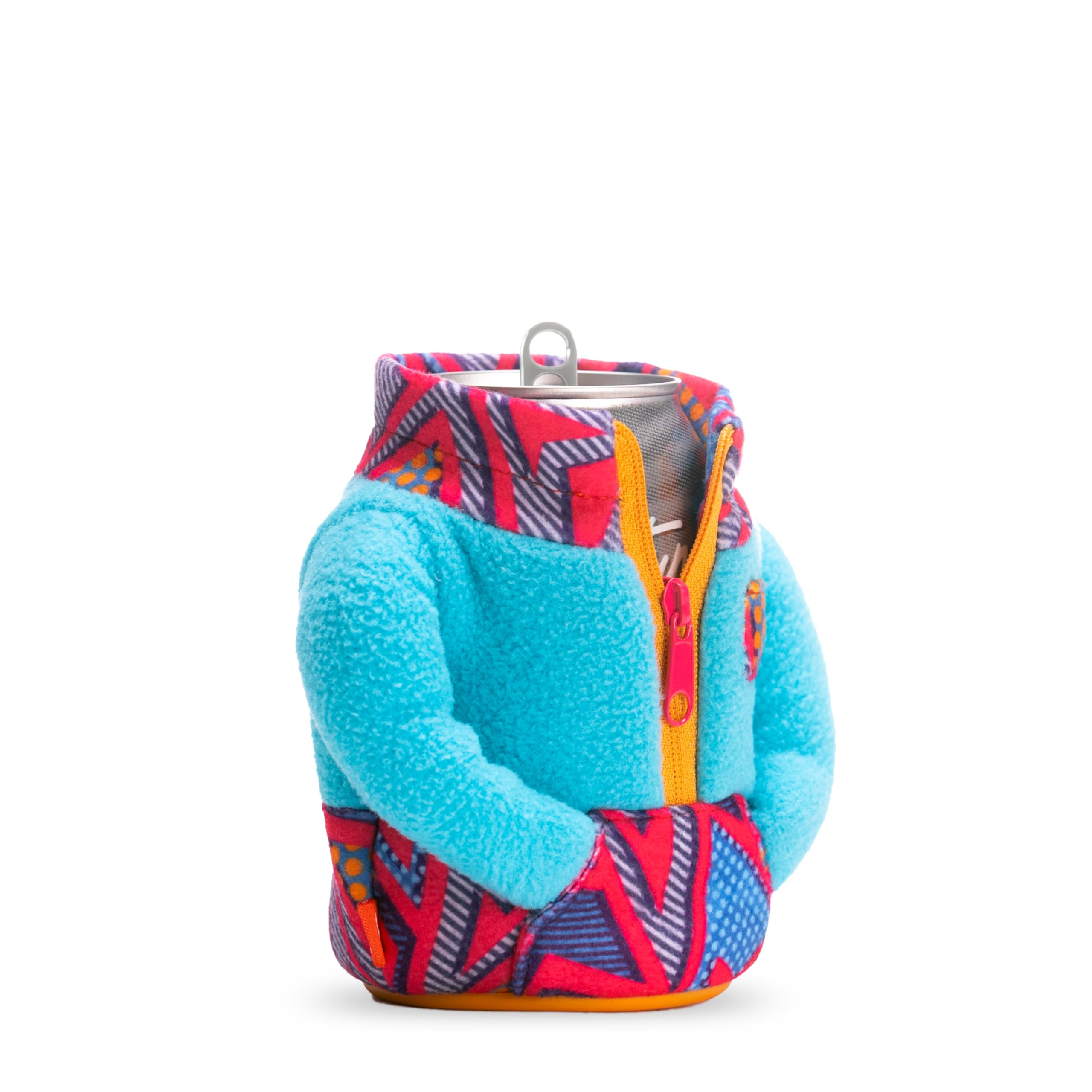 Puffin Fleece Jacket fits 12 oz cans and bottles for versatile drinks