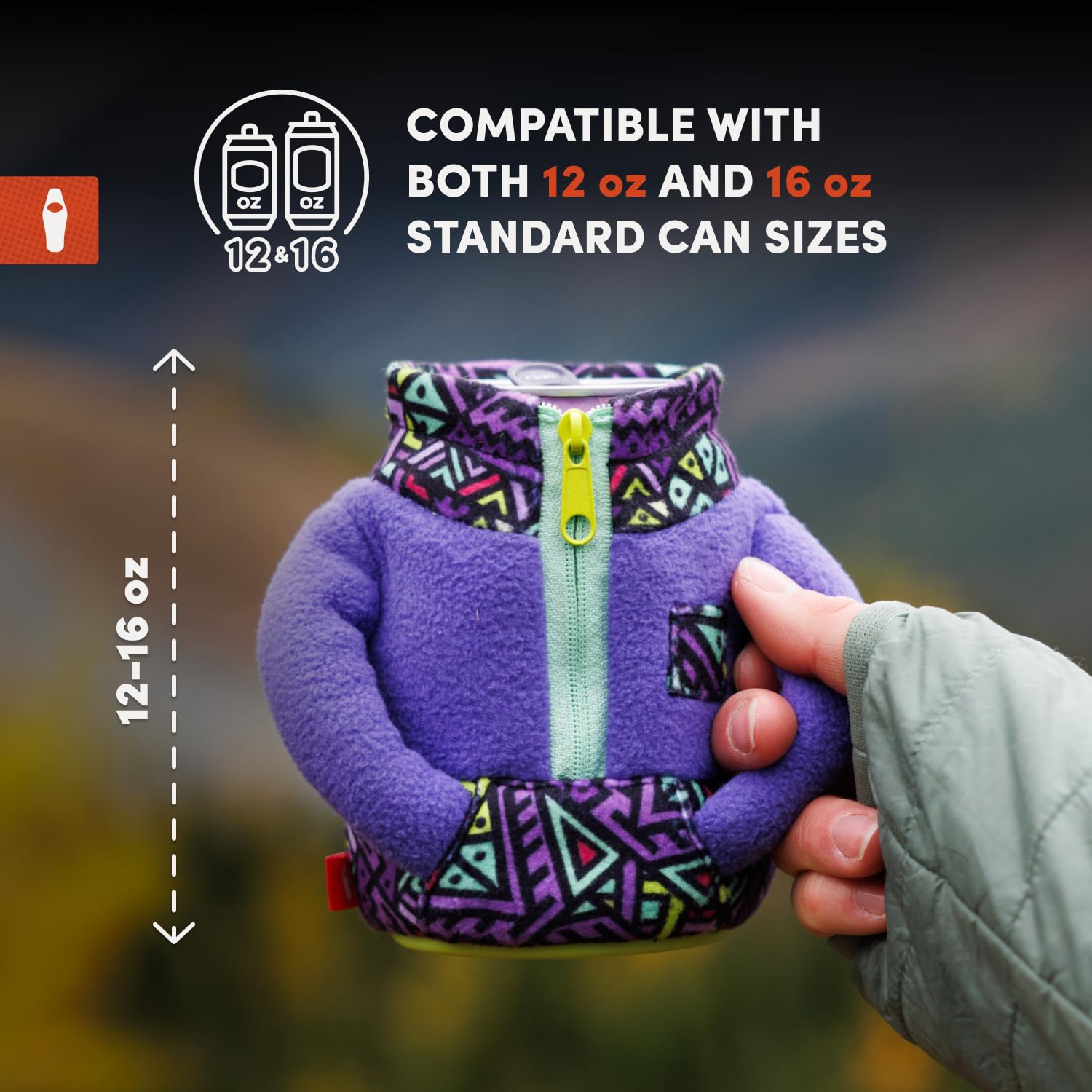 Puffin Fleece Jacket teal color adds bold style for beverage insulation