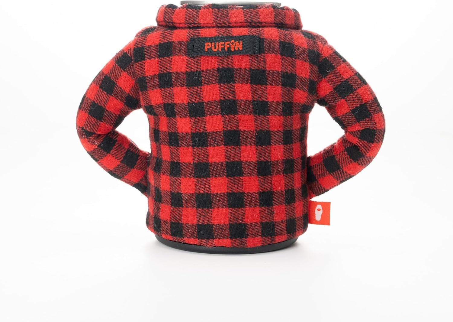 Puffin The Feller plaid flannel design adds rugged style while maintaining beverage chill.