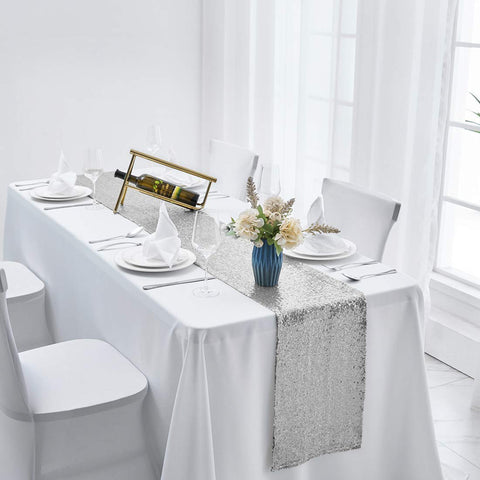Pufogu sequin table runner holiday party look festive charm.