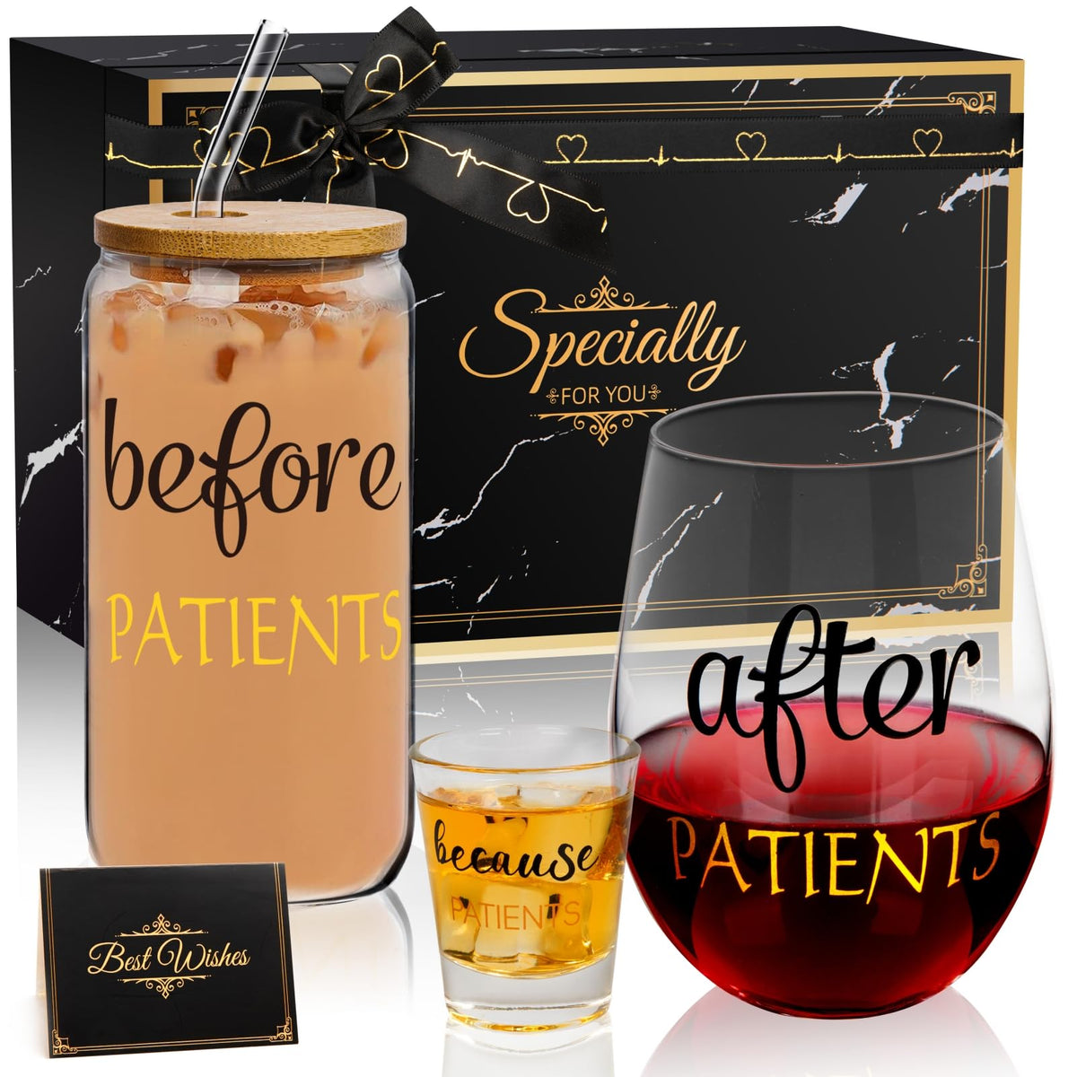 PUGED gift box displaying the Before After Because Patients set for easy gifting