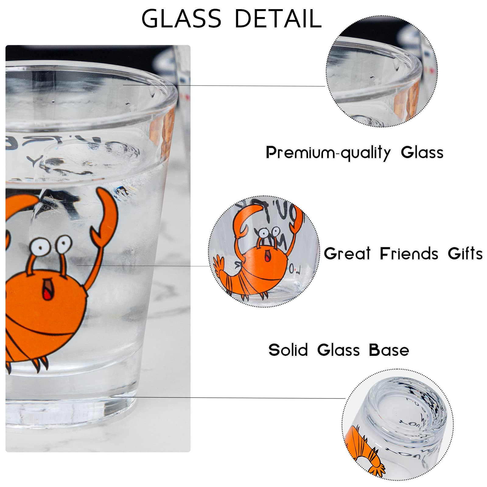 PuGez gift-ready Friends shot glasses packaging, ideal for gifting at events.