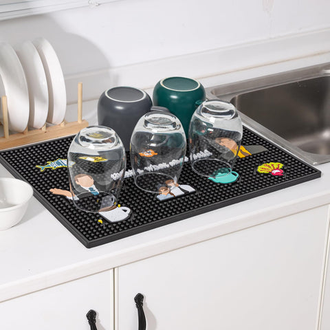 PuGez Office Gifts mat with Schrute Farms motif keeps surfaces clean during gatherings