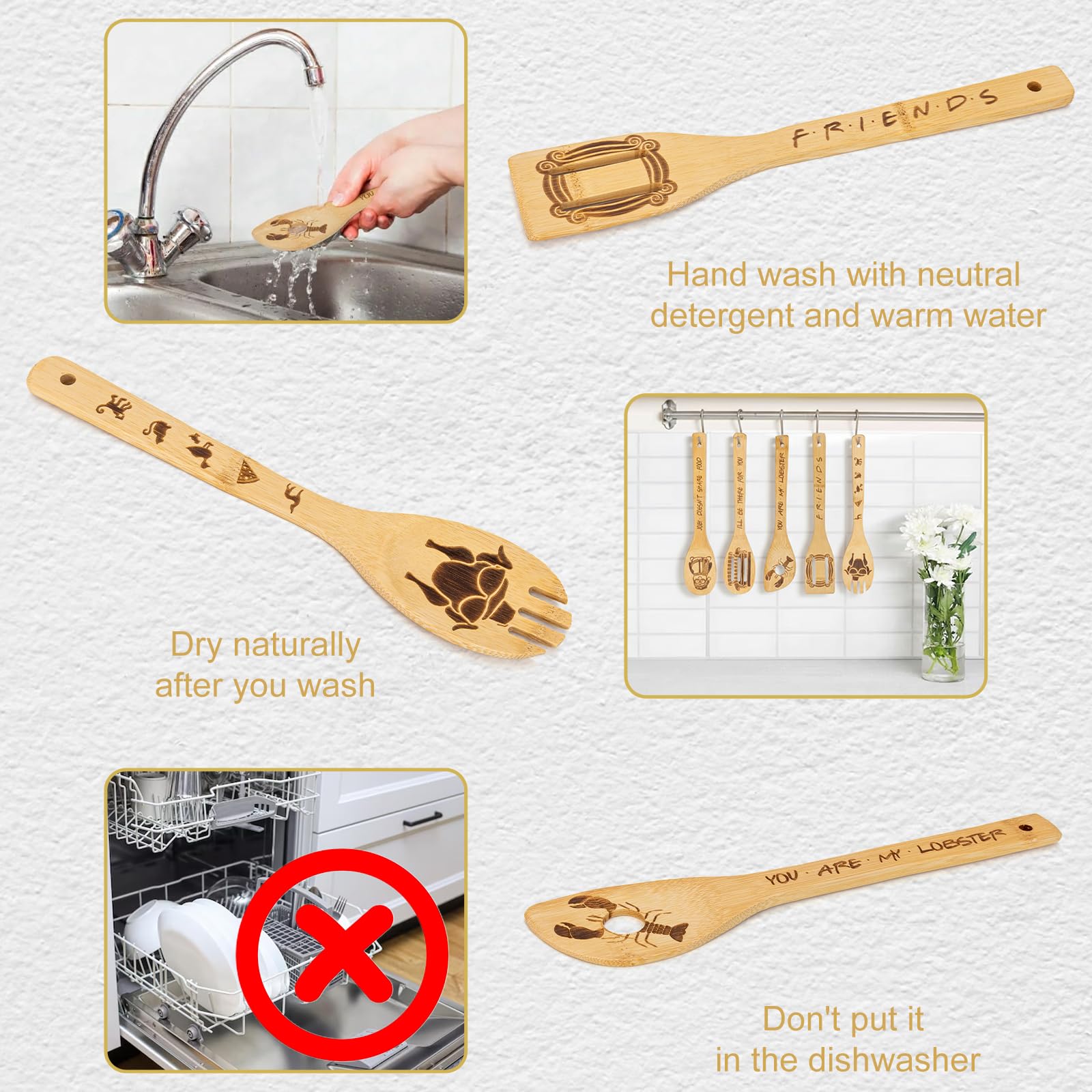 PuGez wooden holder keeps spoons tidy on the counter.