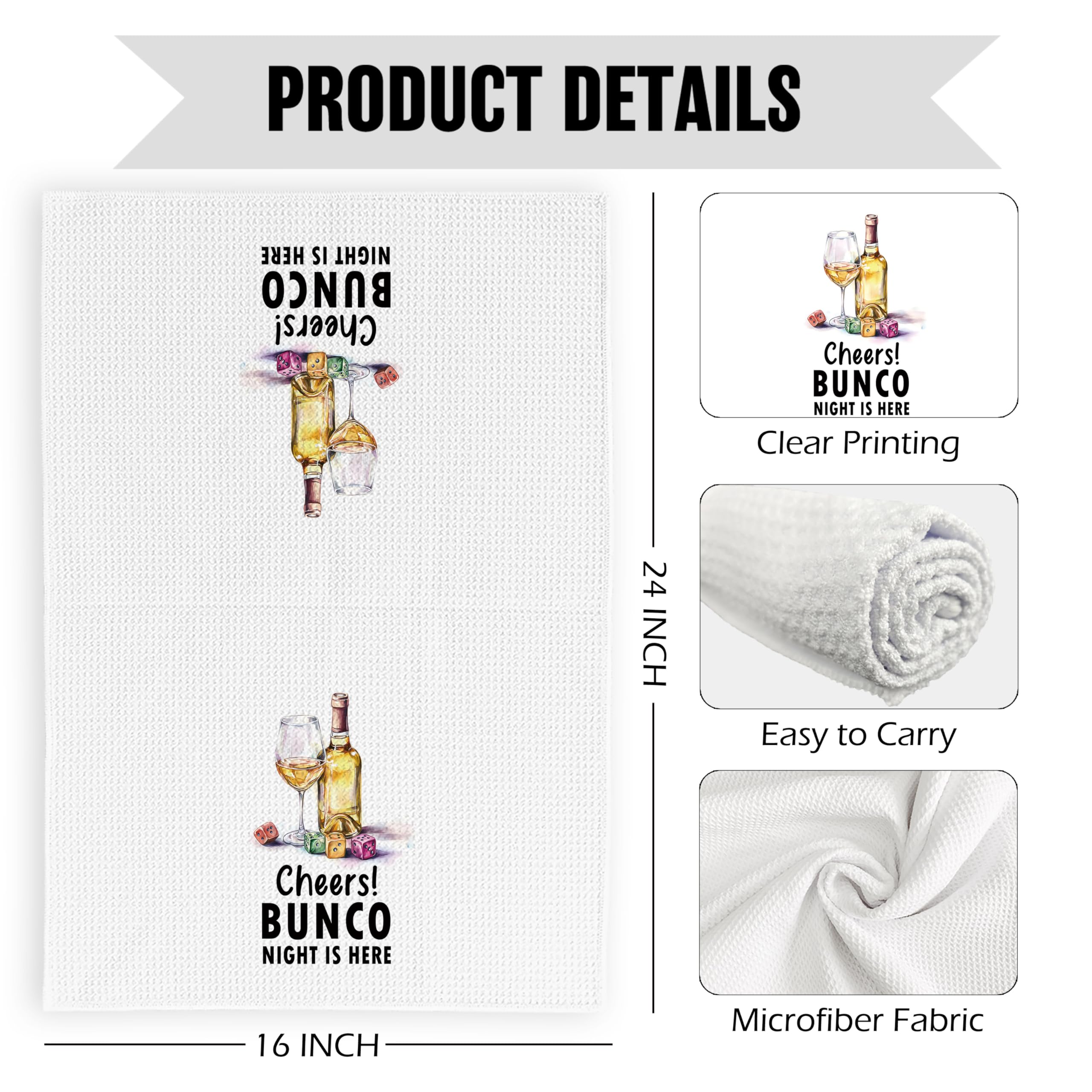 Pugwak tea towel doubles as decorative hand towel for bar club kitchen