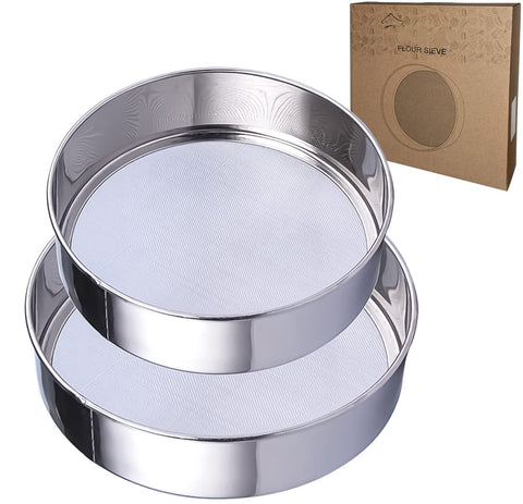PUHETO 6-inch sieve with 60-mesh for flour sifting and even texture