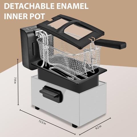Pukomc 1500W heater delivers fast heat-up for quick batches.