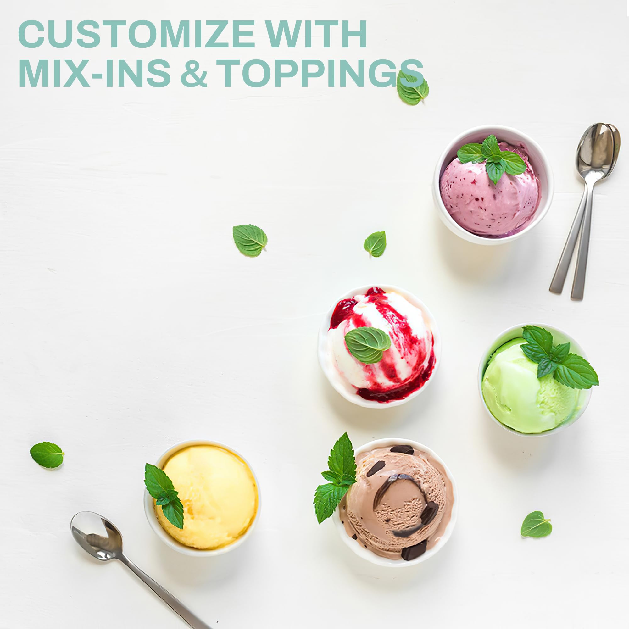 Pukomc ice cream maker on a kitchen countertop ready for dessert nights.