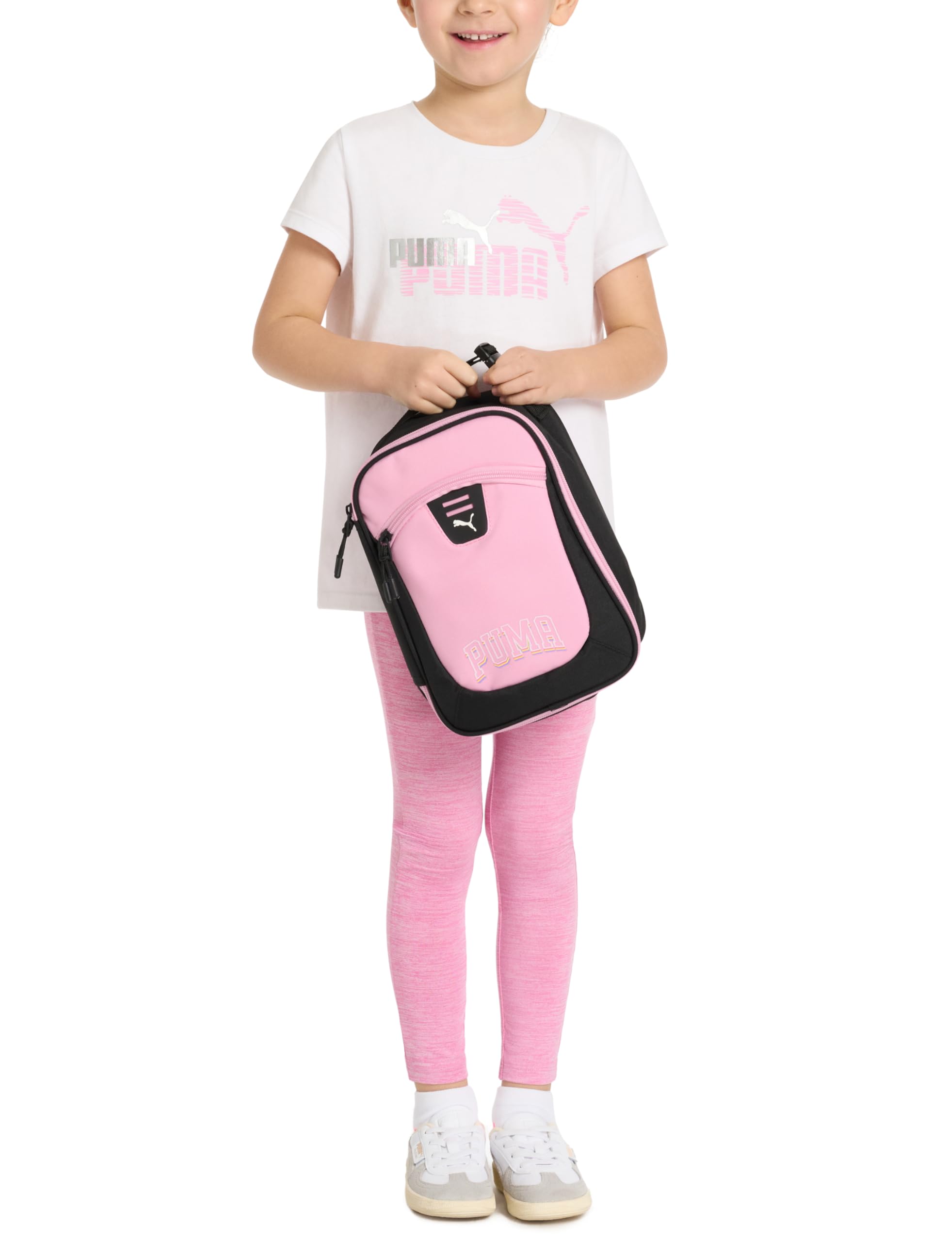 PUMA Rally Lunch Box carry handle with release clip for grab-and-go use.