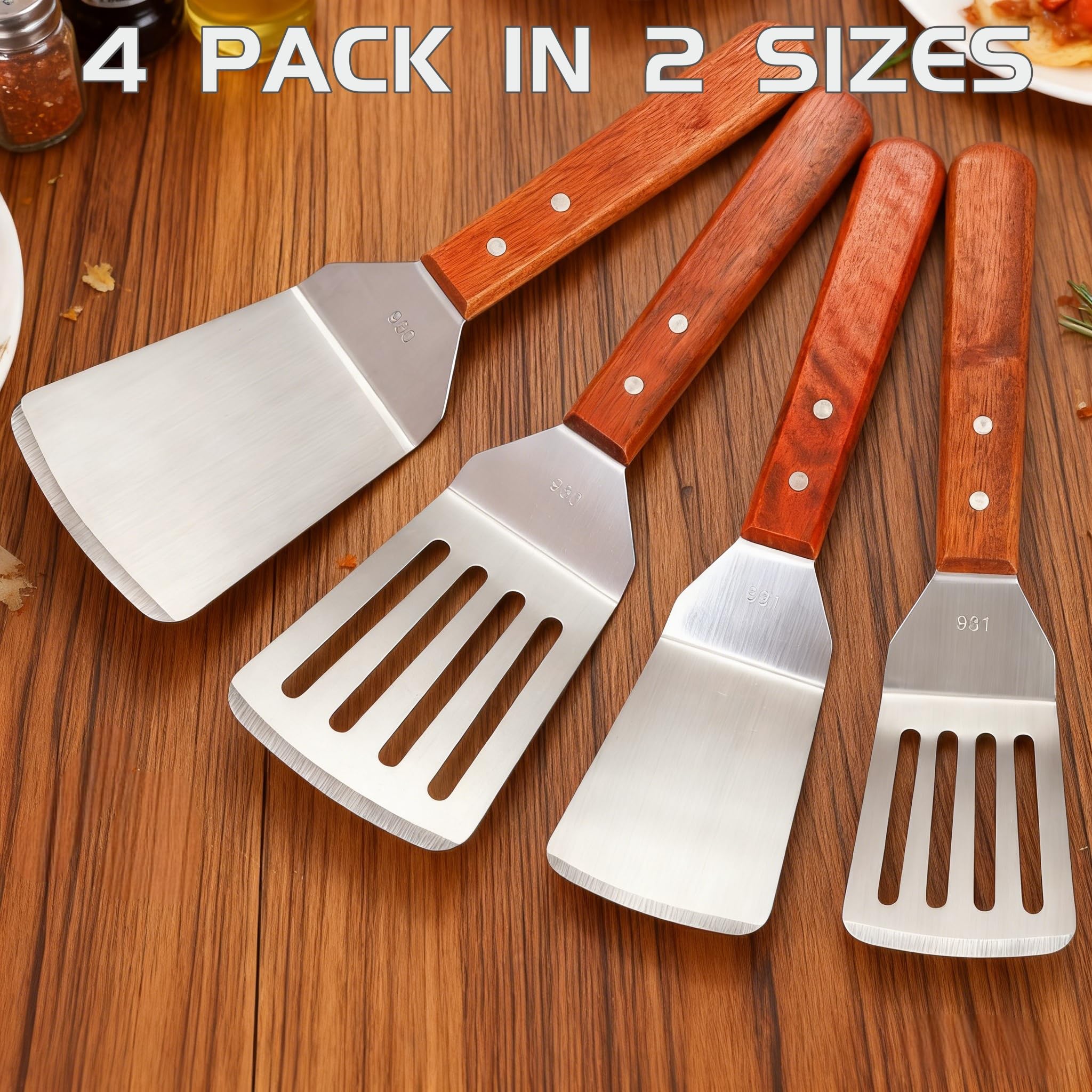 Pumtus full-tang wooden-handle spatula offers a comfortable grip