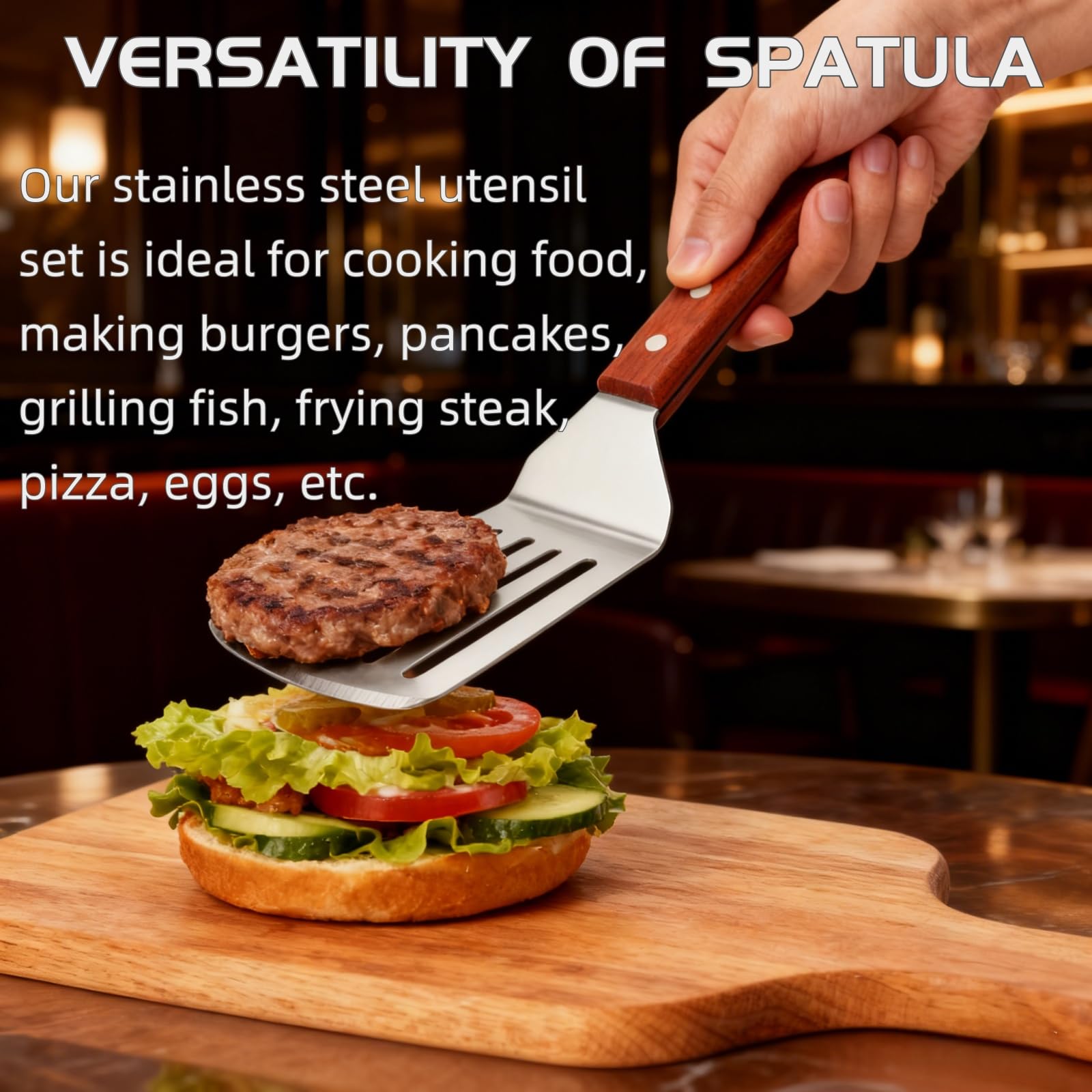 Pumtus round-corner spatula protects cookware from scratches