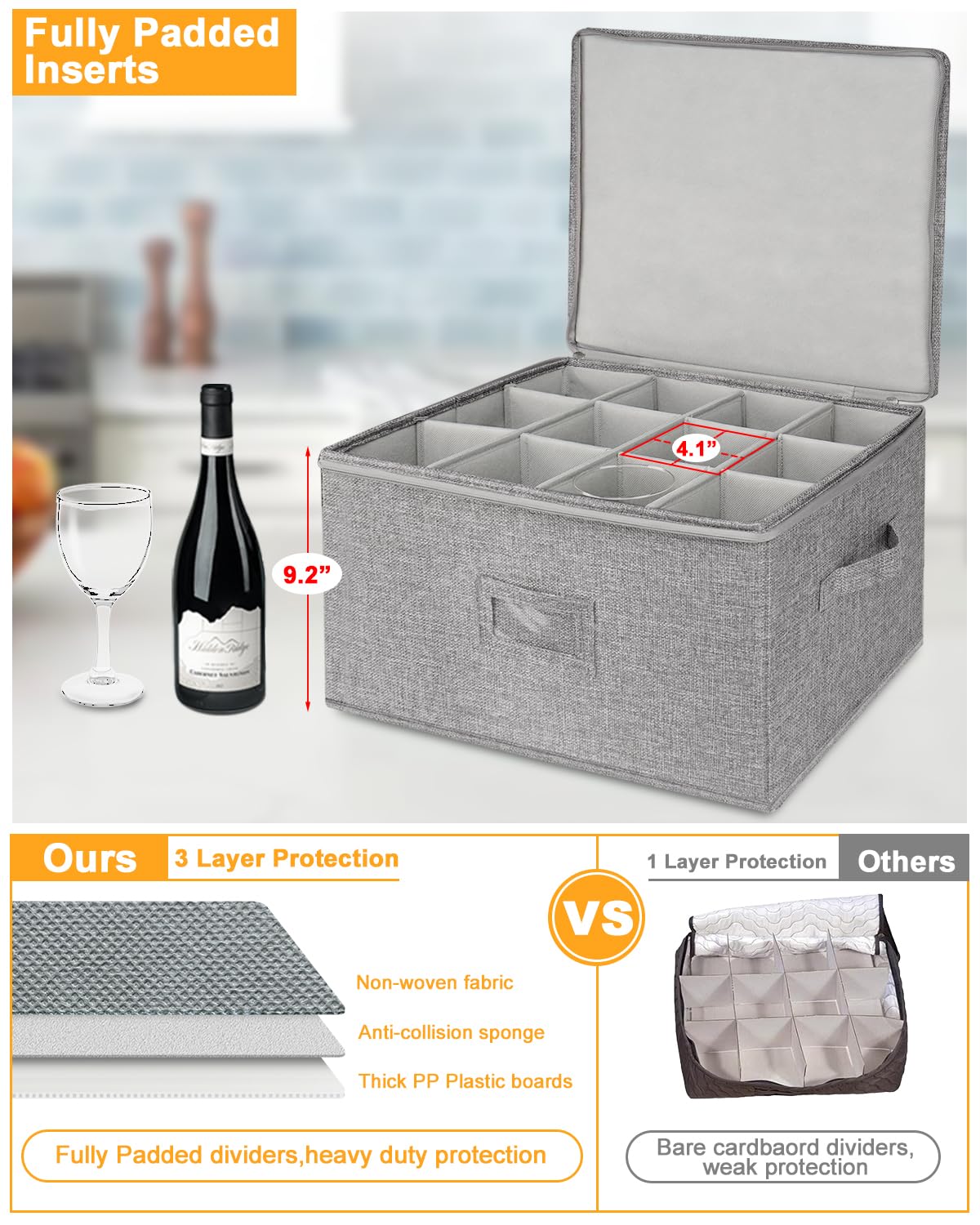 Punemi move-protection linen fabric shell shields glasses from bumps during transport