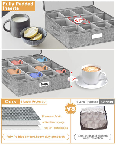 Punemi two-pack stackable boxes save space in cabinets.