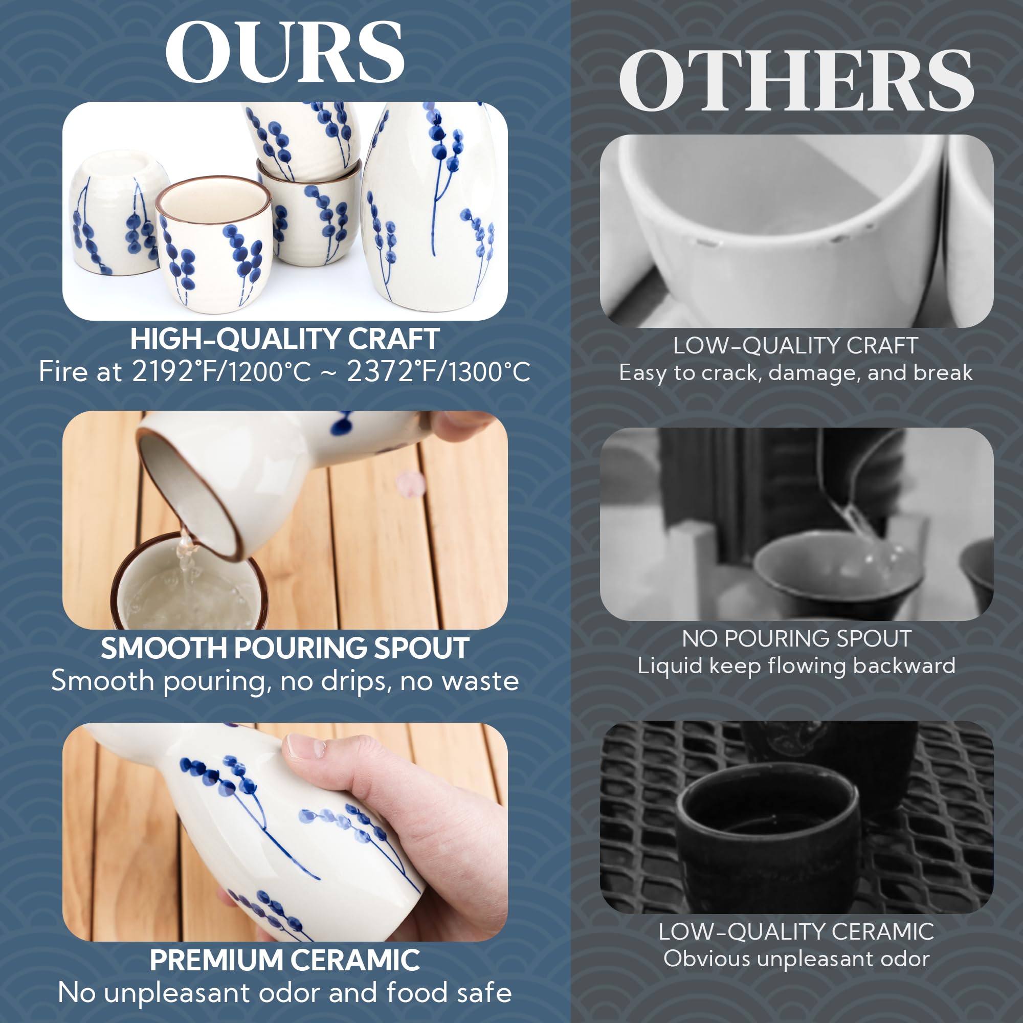 PUNNIO matte glaze with pompon pattern adds tactile elegance
