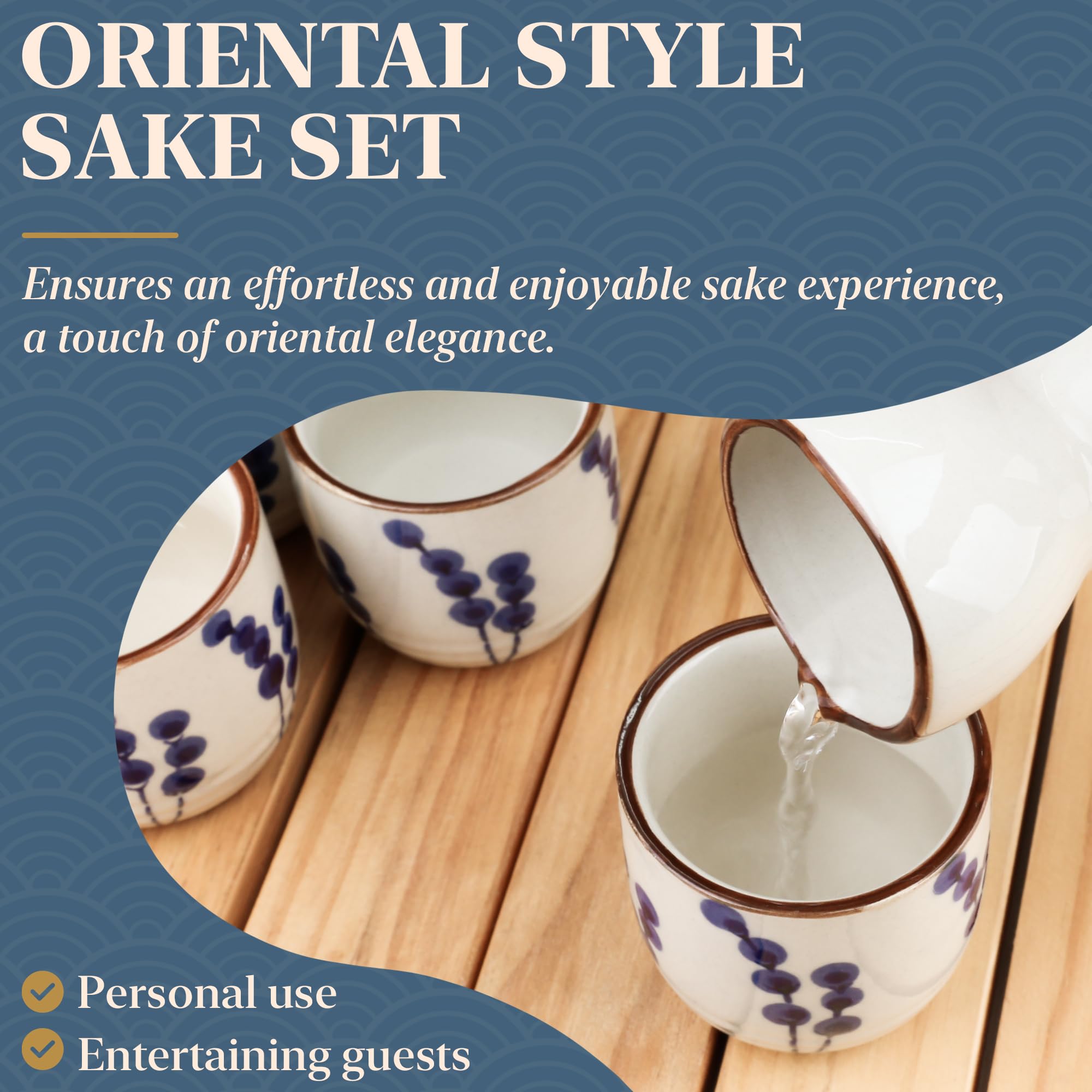 PUNNIO sake set cups enabling precise tastings and sharing