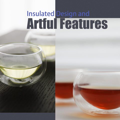 PunPun ergonomic no-handle glass cups for comfortable grip and easy sipping
