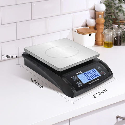 Puozult digital scale with stainless steel weighing pan for accurate ingredients