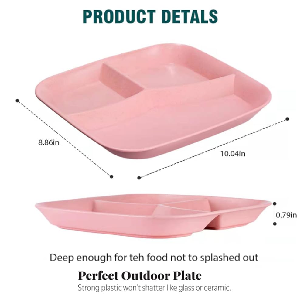 PUPOPIK divided-plate stack stores neatly for easy kitchen organization.