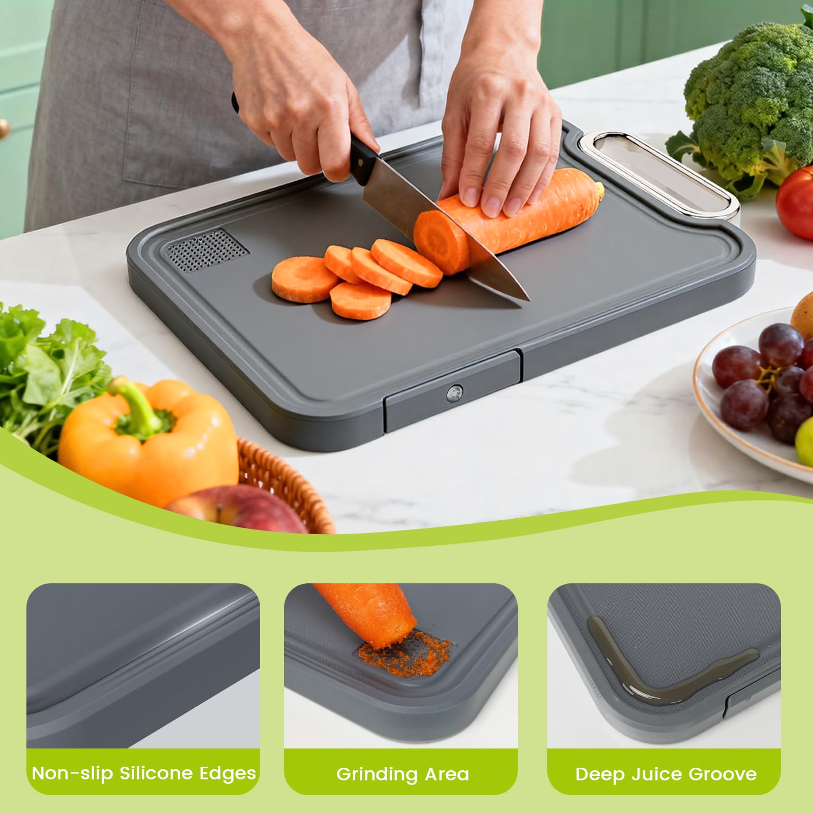 Puppiluv titanium side resists knife grooves and odors