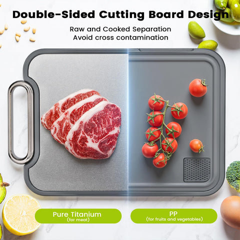 Puppiluv titanium board PP side with wheat straw for veggies and fruit