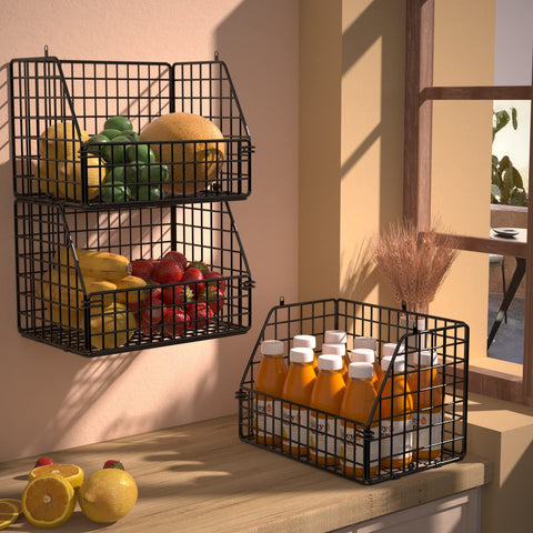 PUPPYCUTE hanging stackable baskets as a desktop organizer