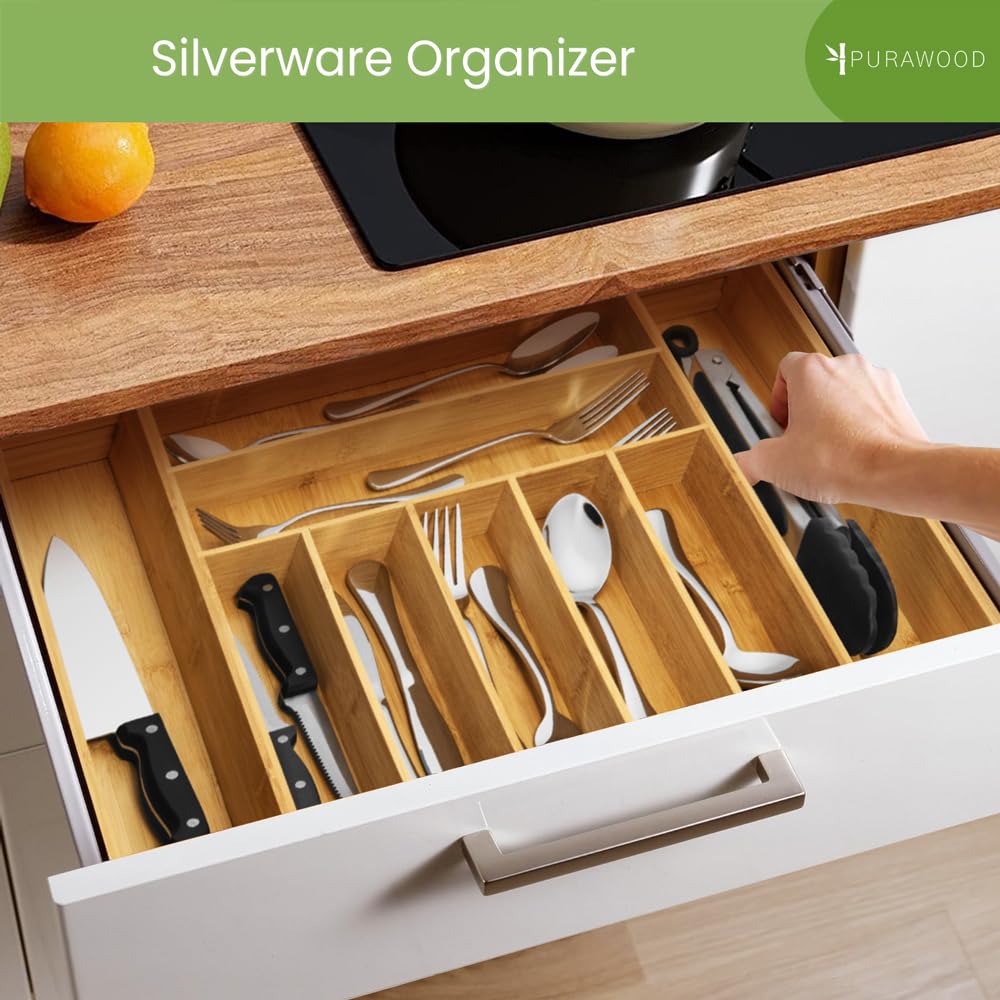 Purawood easy-clean drawer tray designed for quick wipe-down after cooking.