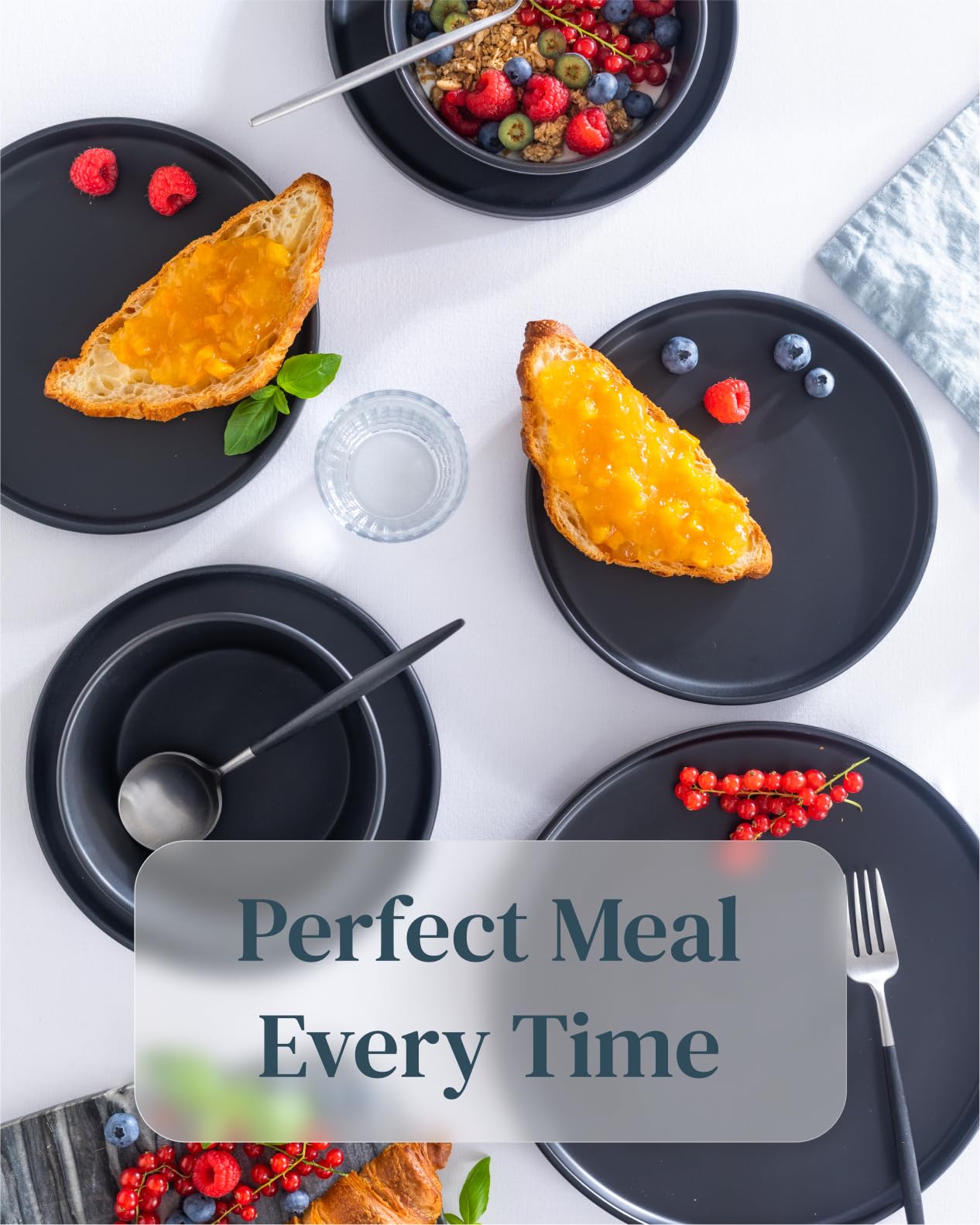 Pure Living Interior Design matte black bowl durable stoneware for flavorful sides.