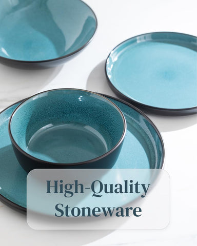 Dishwasher-safe stoneware supports easy cleanup after family meals