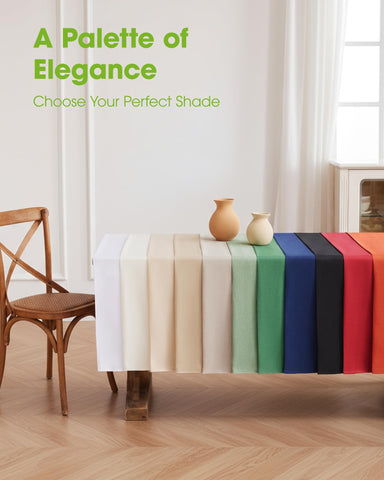 Pureegg 52x70 inch fits 4–6 seat tables.