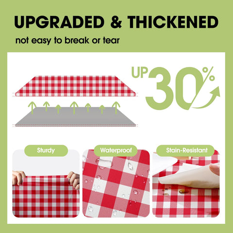 Close-up of Pureegg's waterproof, stain-resistant tablecloth material.